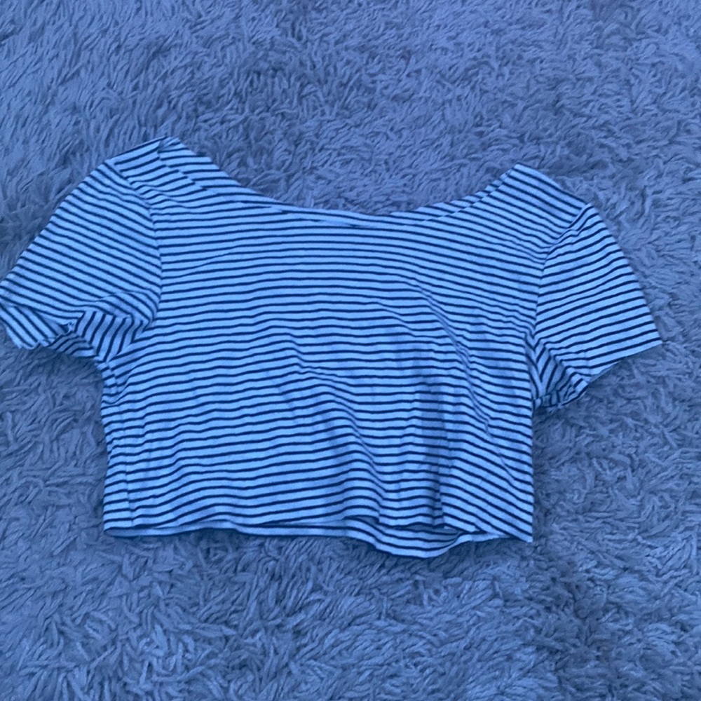 self made off shoulder crop top